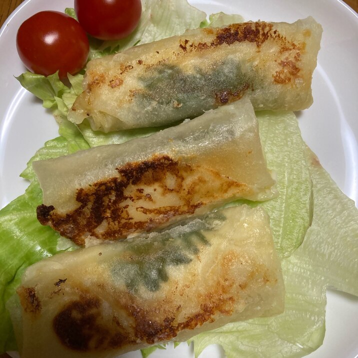 味付けなし!エビのクリーム春巻き♡
